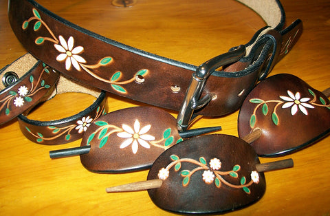 Daisy Flower Leather Collection by Old School Leather Co.