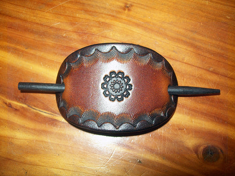Small Leather Stick Barrettes