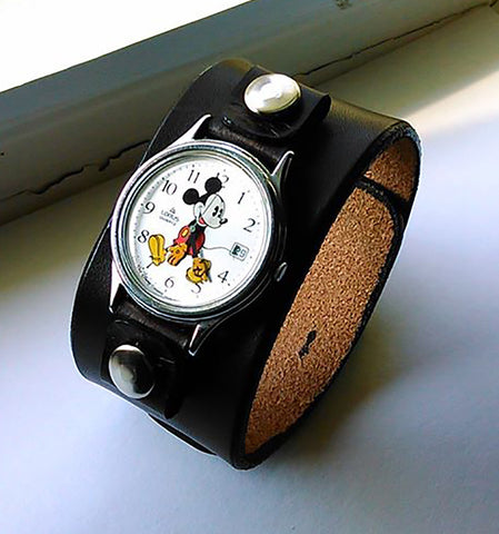 Handmade Full Cuff Watch Bands by Old School Leather Co.