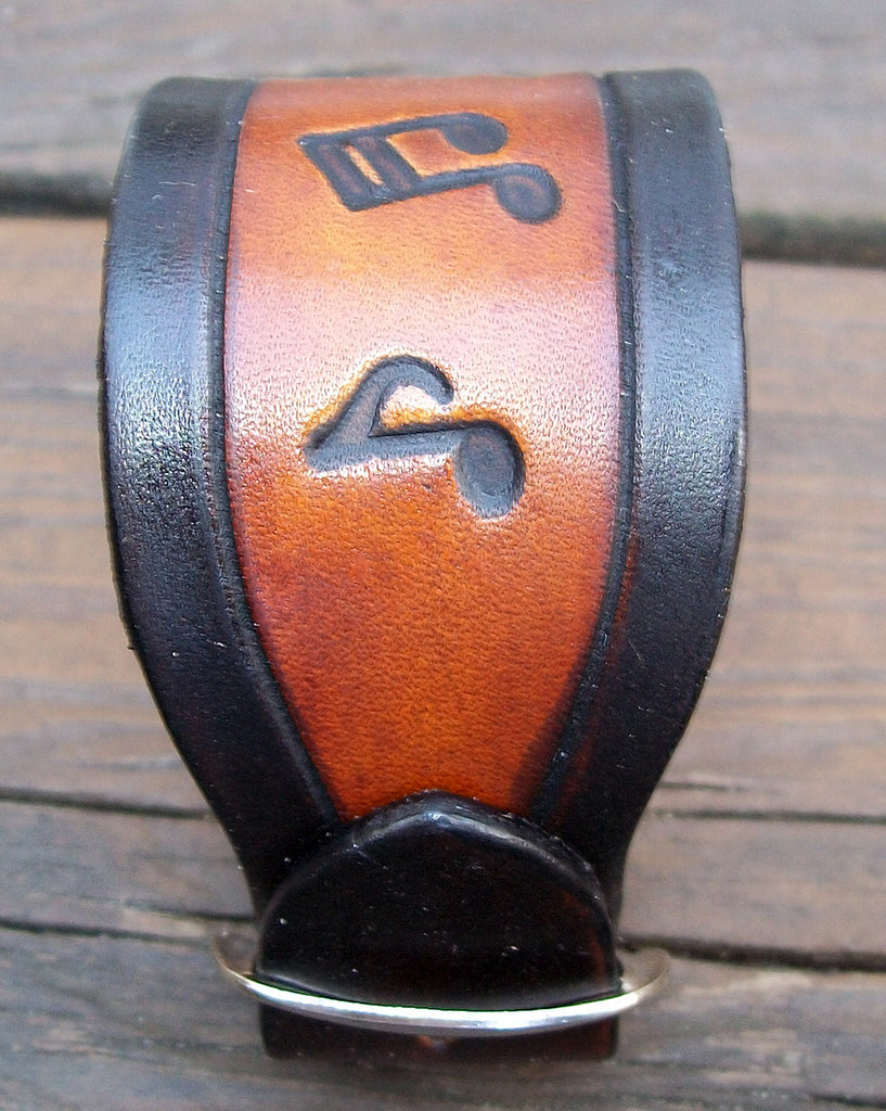Music Notes Leather Wristbands