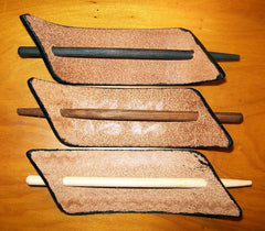 Leather Barrettes