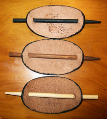 Small Leather Hair Slides