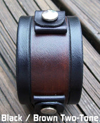 Two Tone Leather Watch Band